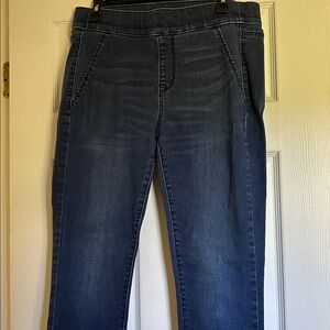 Women's Dark Blue Jeans, stretchy, EUC